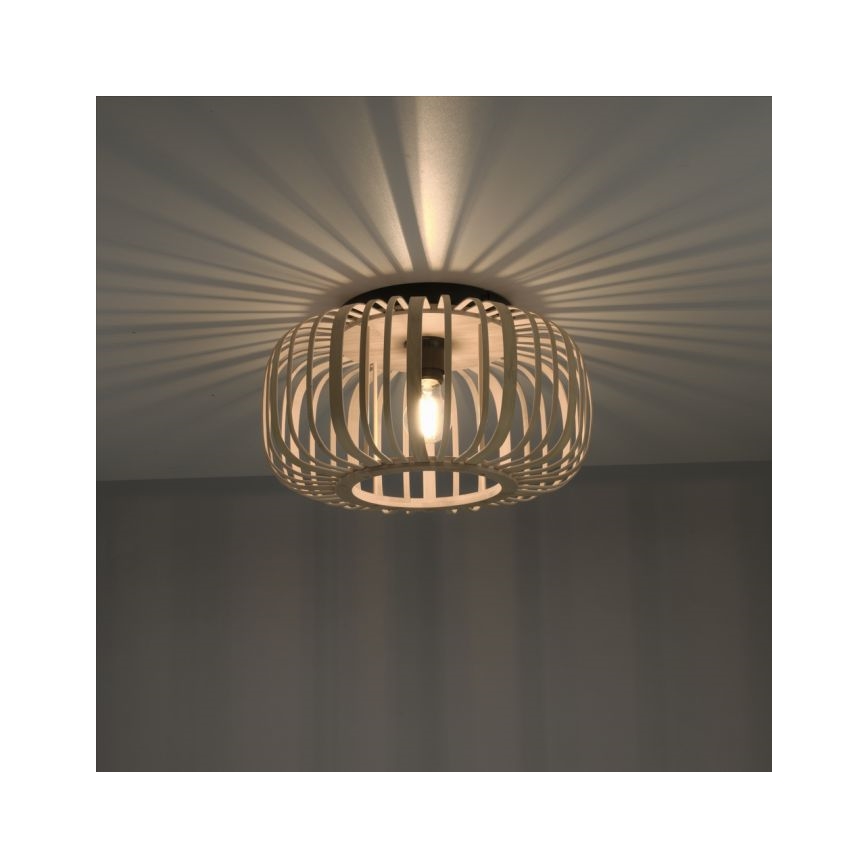 Leuchten Direkt 11412-79 - Plafonnier RACOON 1xE27/40W/230V d. 40 cm bambou