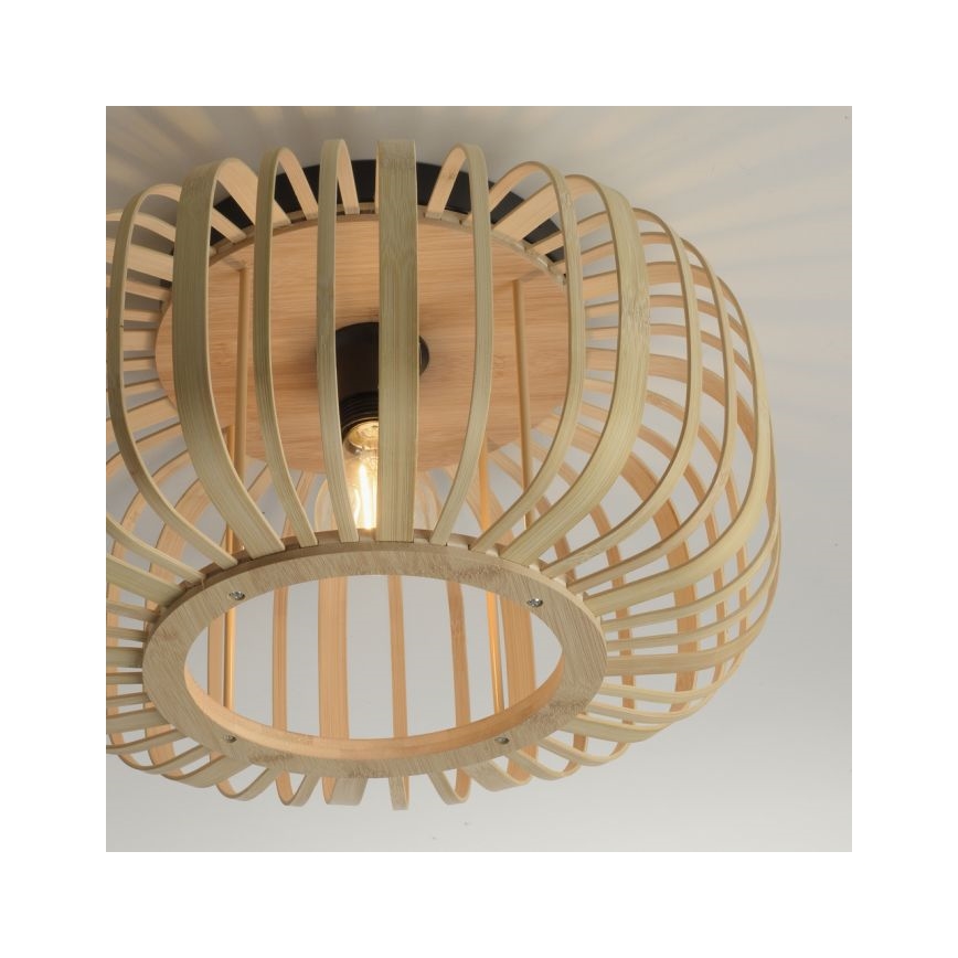 Leuchten Direkt 11412-79 - Plafonnier RACOON 1xE27/40W/230V d. 40 cm bambou