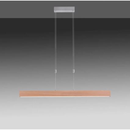 Leuchten Direkt 11420-78 - LED-Hängeleuchte AMANDA an Kabel, 30 W, 230 V, 2700–5000 K, 110 cm, braun