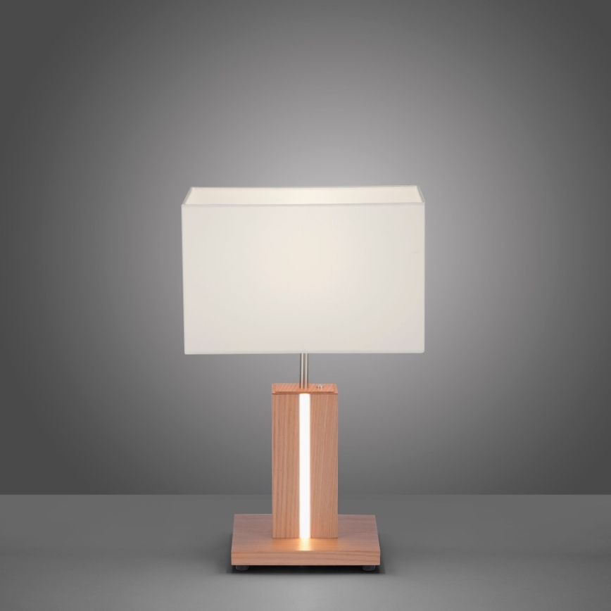Leuchten Direkt 11421-78 - dimmbare LED-Tischlampe AMANDA 1xE27/40W/230V + LED/5W