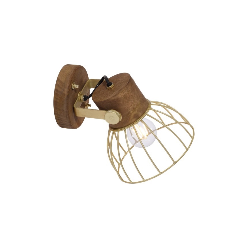 Leuchten Direkt 11486-60 - Wandstrahler ALAMI 1xE27/25W/230V Mangobaum