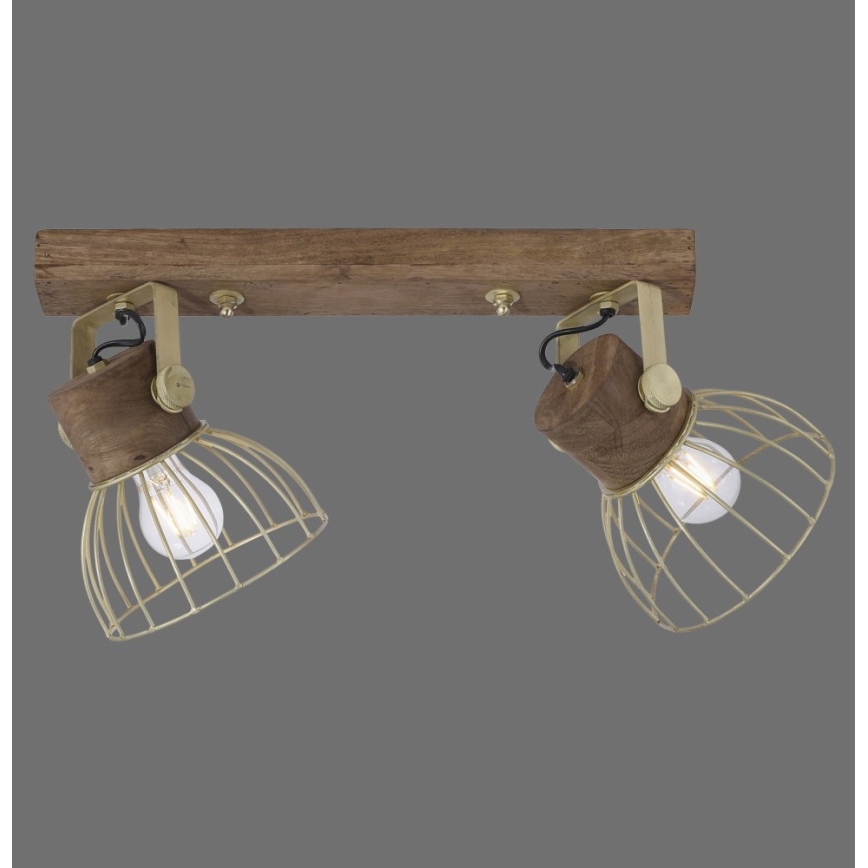 Leuchten Direkt 11487-60 - Spot ALAMI 2xE27/25W/230V mango arbre