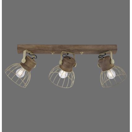 Leuchten Direkt 11488-60 - Strahler ALAMI 3xE27/25W/230V Mangobaum