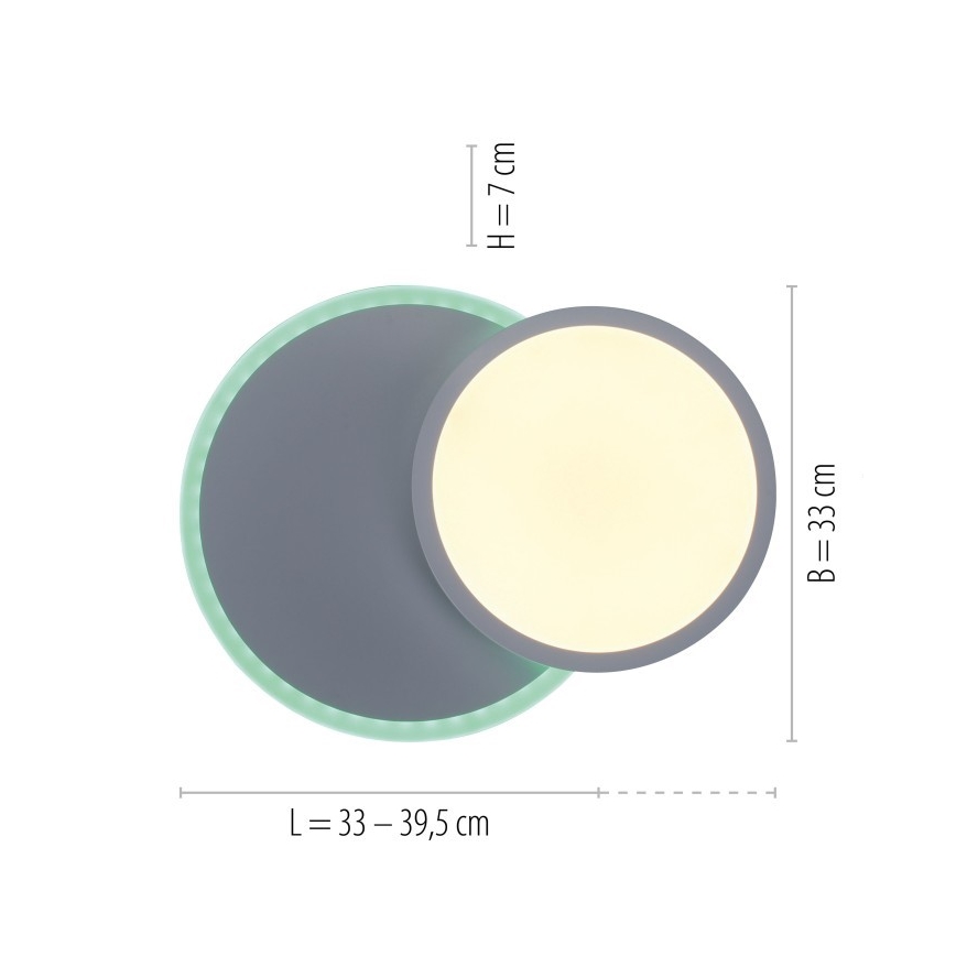 Leuchten Direkt 11662-16 - Plafoniera LED RGB dimmerabile ARENDA LED/21W/230V + telecomando
