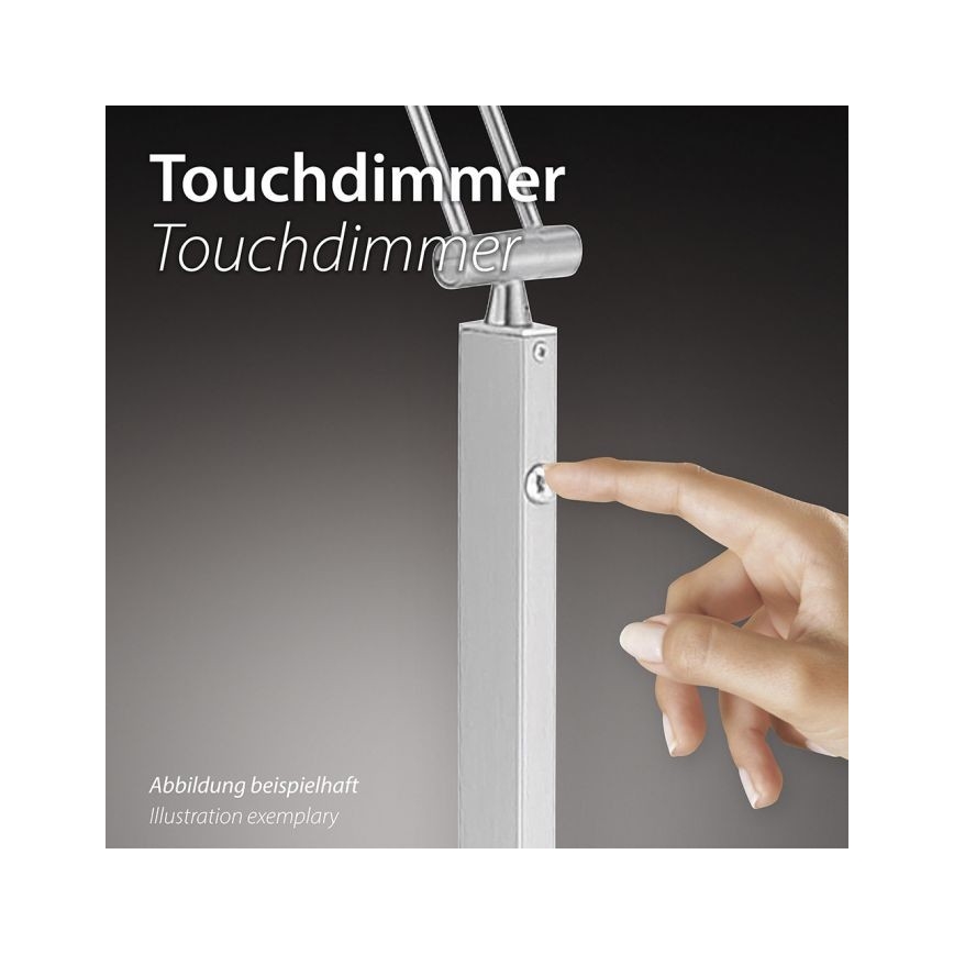 Leuchten Direkt 11710-18 - Lampada LED da terra dimmerabile HANS LED/21,5W/230V + LED/4W