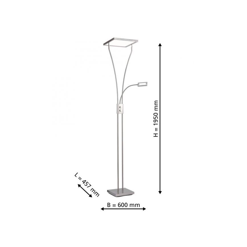 Leuchten Direkt 11722-55 - Lampada LED dimmerabile MARIAN LED/25W/230V + LED/3,6W