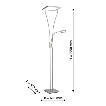 Leuchten Direkt 11722-55 - Lampada dimmerabile a LED MARIAN LED/33,5W/230V + LED/3,6W