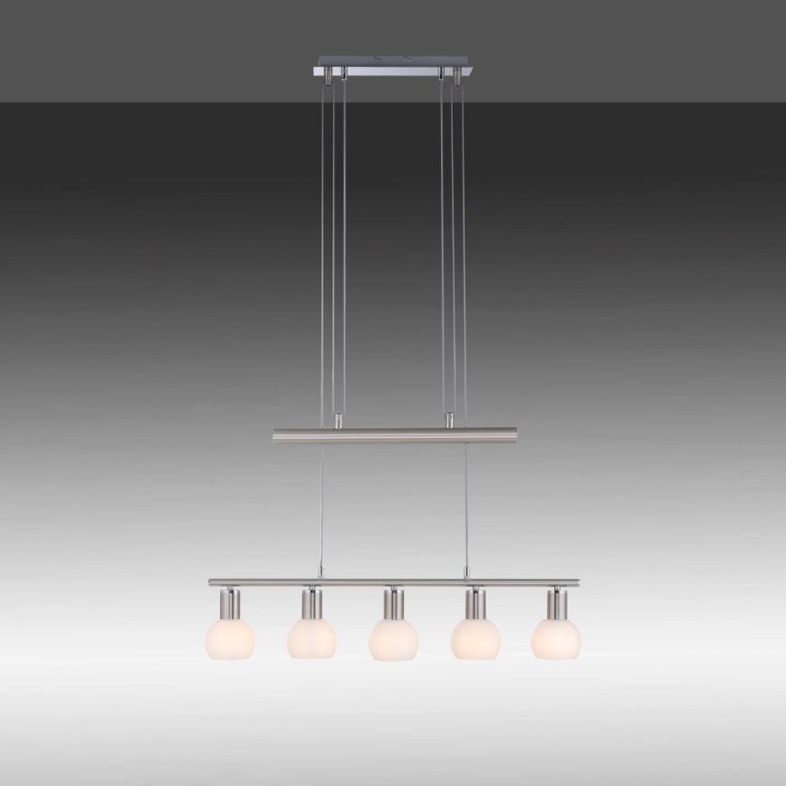 Leuchten Direkt 11939-55 - Lampadario su filo BENEDIKT 5xE14/40W/230V