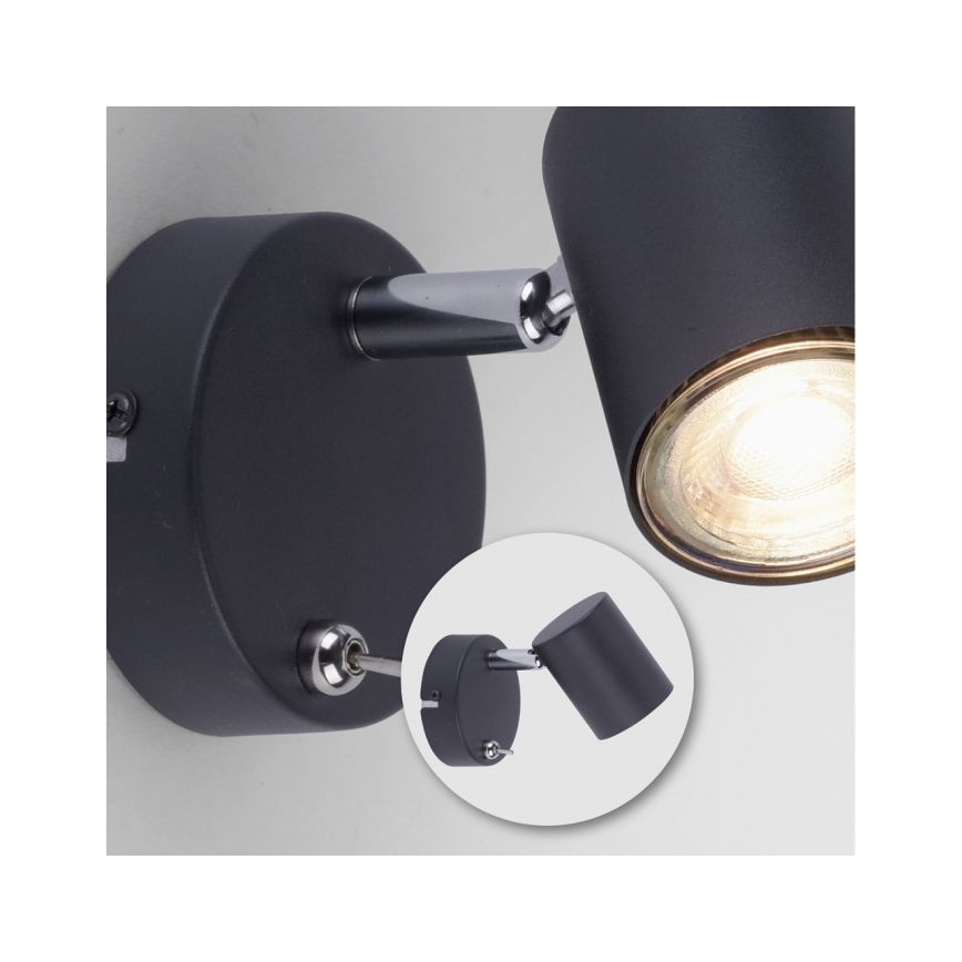 Leuchten Direkt 11941-13 - Spot mural LED TARIK 1xGU10/5W/230V noir