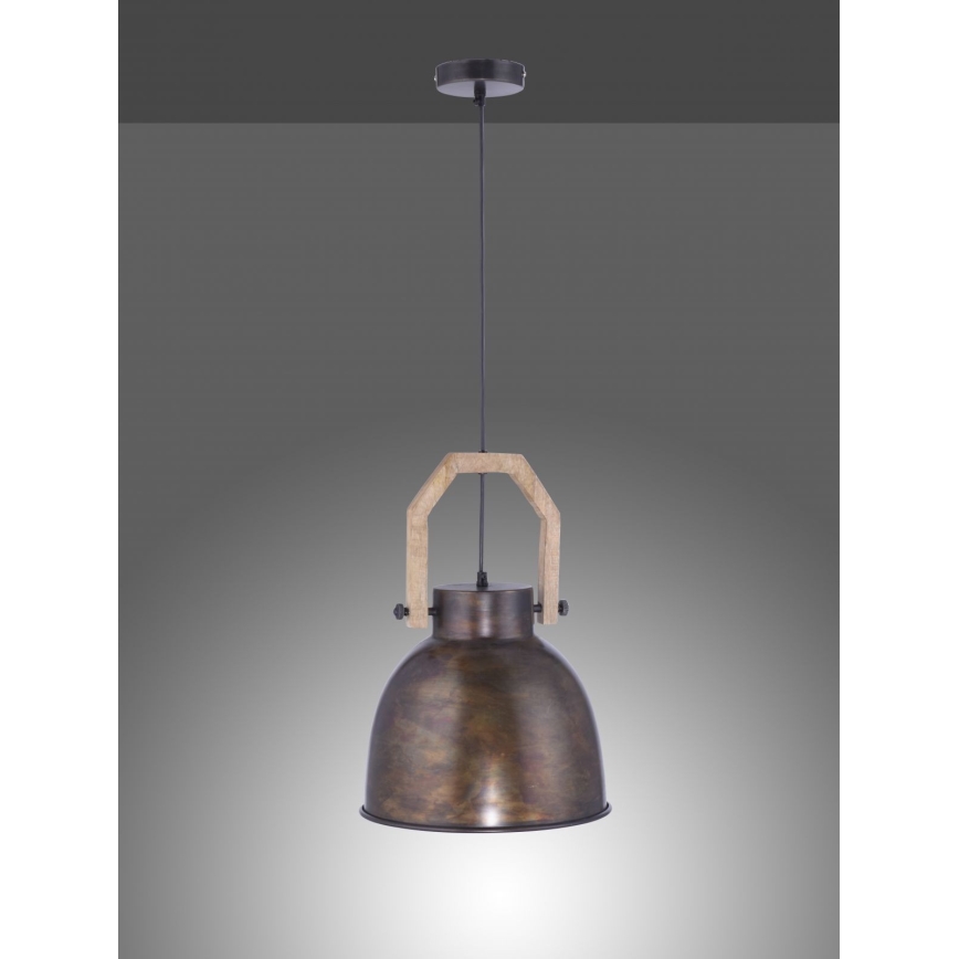 Leuchten Direkt 11986-18 - Hängeleuchte an Schnur SAMIA 1xE27/40W/230V Mangobaum