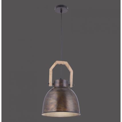 Leuchten Direkt 11986-18 - Hängeleuchte an Schnur SAMIA 1xE27/40W/230V Mangobaum
