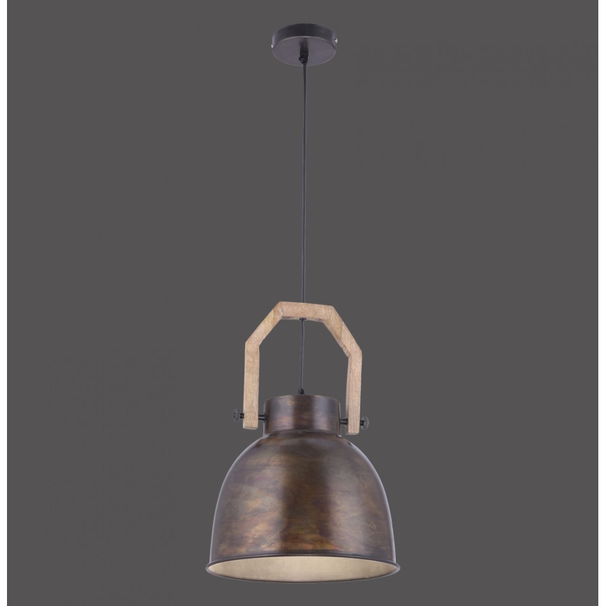 Leuchten Direkt 11986-18 - Hängeleuchte an Schnur SAMIA 1xE27/40W/230V Mangobaum
