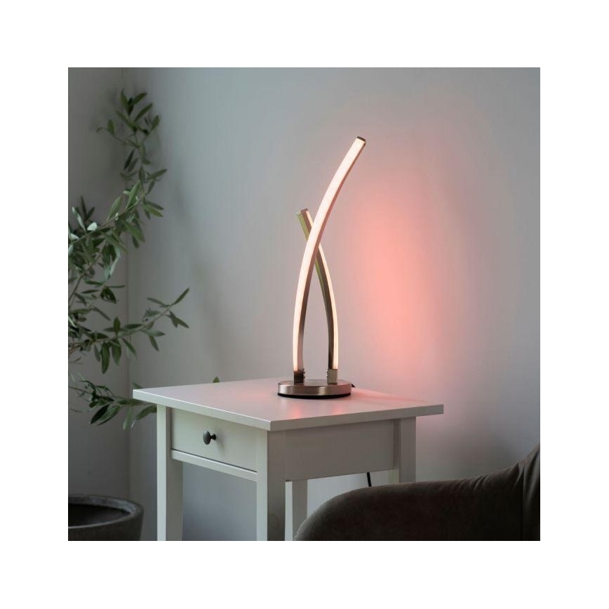 Leuchten Direkt 11991-55-Lampe de table à intensité variable LED RGB SWING LED/9,5W/230V 2700-5000K + Télécommande