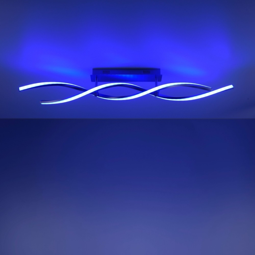 Leuchten Direkt 11993-55 - Lampadario LED RGB Dimmerabile a plafone SWING 2xLED/8,5W/230V 2700-5000K + telecomando