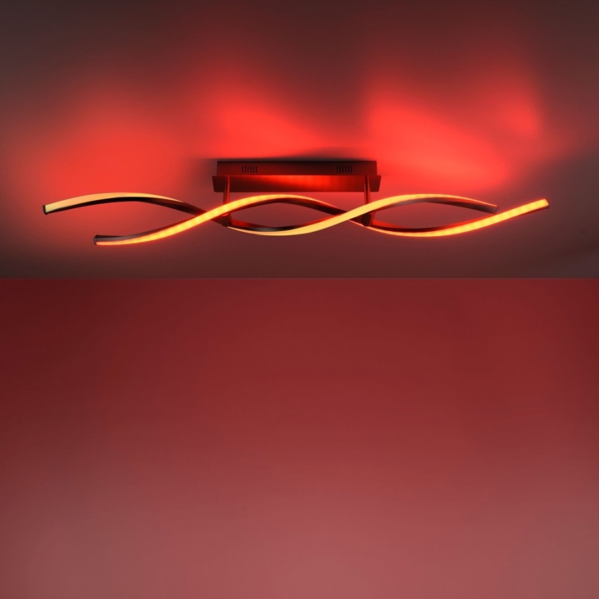 Leuchten Direkt 11993-55 - LED RGB Dimmbarer Aufbaulüster SWING 2xLED/8,5W/230V 2700-5000K + Fernbedienung
