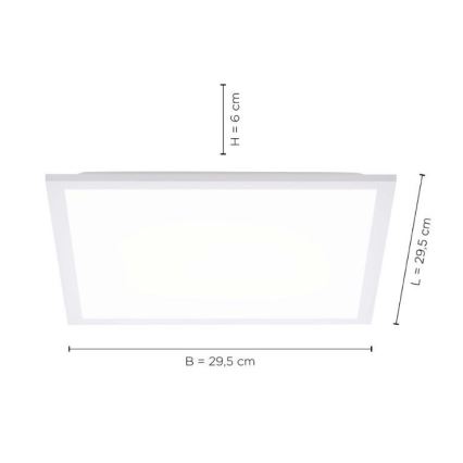Leuchten Direkt 12200-16 - LED-Deckenleuchte FLAT LED/17W/230V
