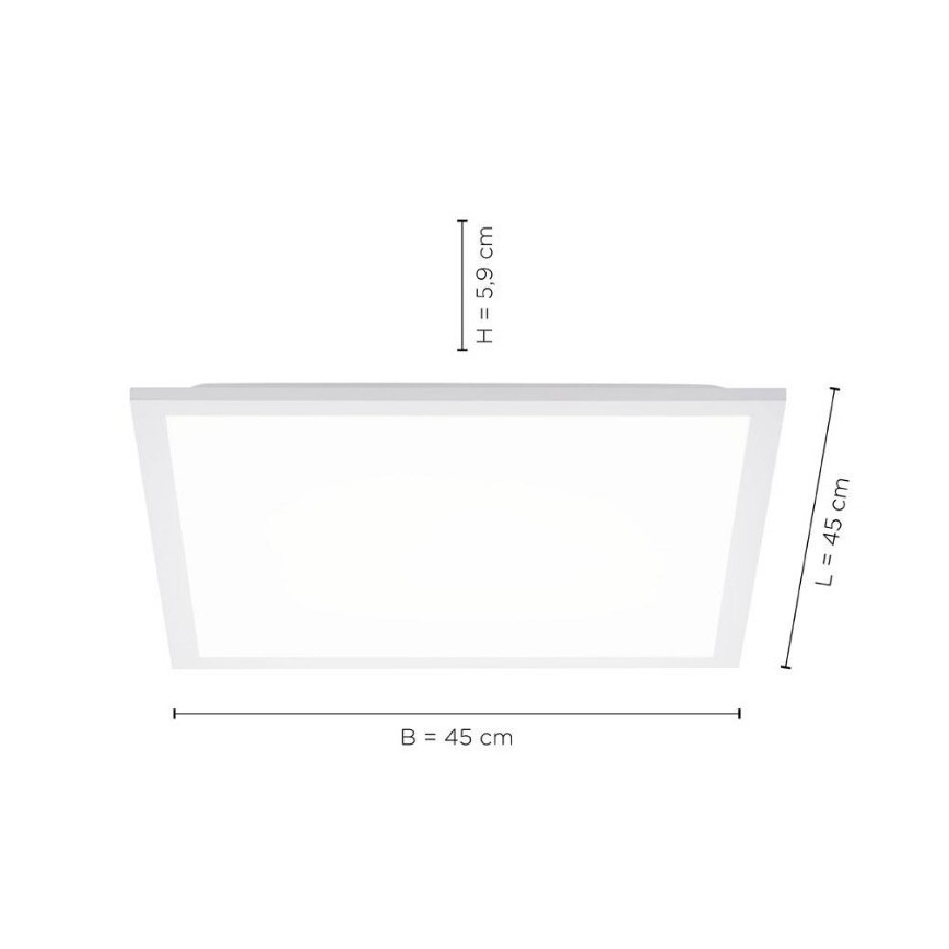 Leuchten Direkt 12201-16 - Plafoniera LED FLAT LED/22W/230V