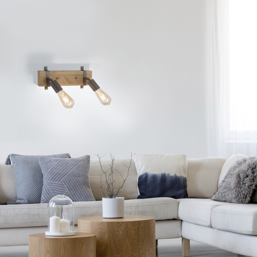 Leuchten Direkt 13472-79 - Luce Spot da parete SLAT 2xE27/40W/230V