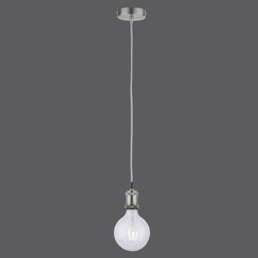 Leuchten Direkt 13570-55 - Lampadario su filo  DIY 1xE27/60W/230V cromo opaco