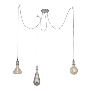 Leuchten Direkt 13571-55 - Hängeleuchte DIY 3xE27/60W/230V Spinne matt Chrom