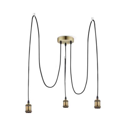 Leuchten Direkt 13571-60 - Hängeleuchte DIY 3xE27/60W/230V Spinne Messing