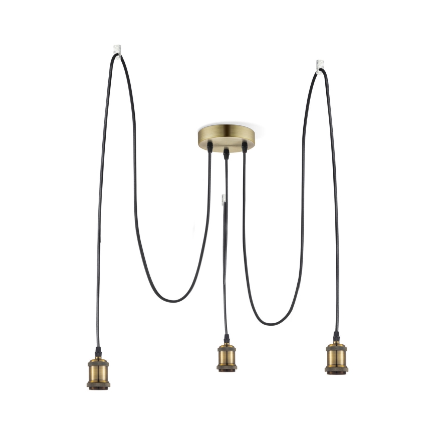 Leuchten Direkt 13571-60 - Hängeleuchte DIY 3xE27/60W/230V Spinne Messing
