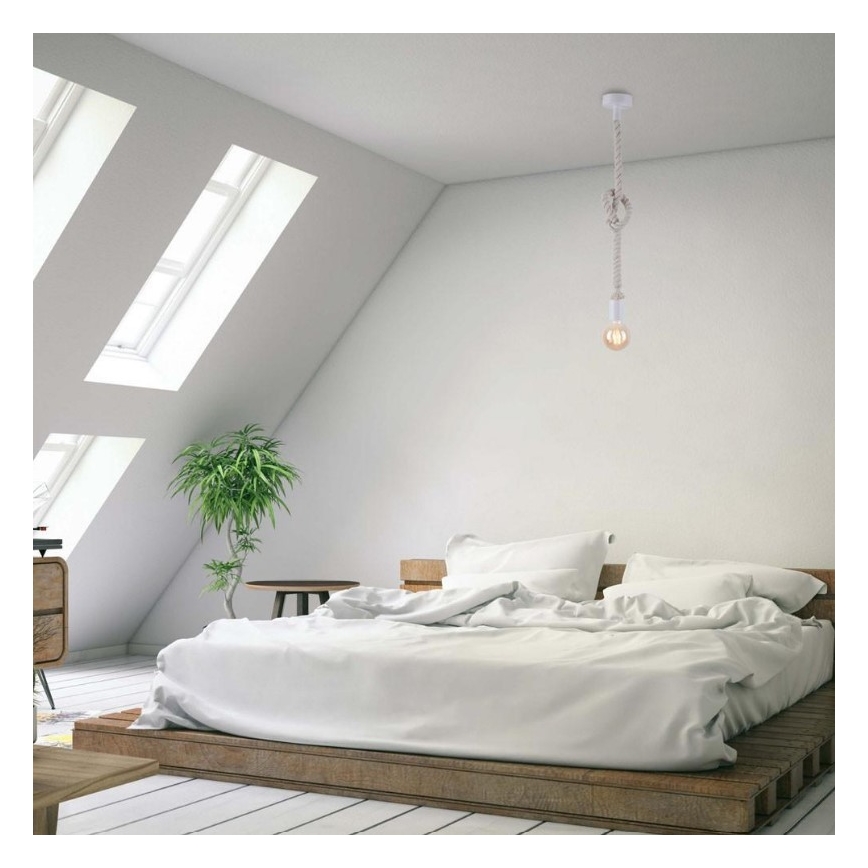 Leuchten Direkt 13572-16 - Suspension filaire DIY 1xE27/10W/230V blanche