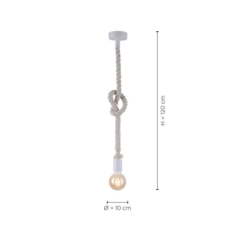 Leuchten Direkt 13572-16 - Suspension filaire DIY 1xE27/10W/230V blanche