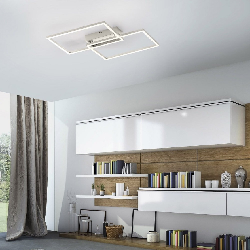 Leuchten Direkt 14018-55 - Lampadario a plafone LED dimmerabile IVEN 2xLED/15W/230V + telecomando