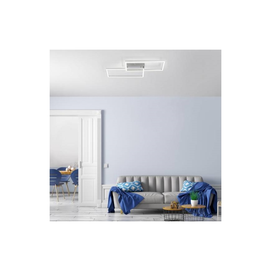 Leuchten Direkt 14018-55 - Lampadario a plafone LED dimmerabile IVEN 2xLED/15W/230V + telecomando