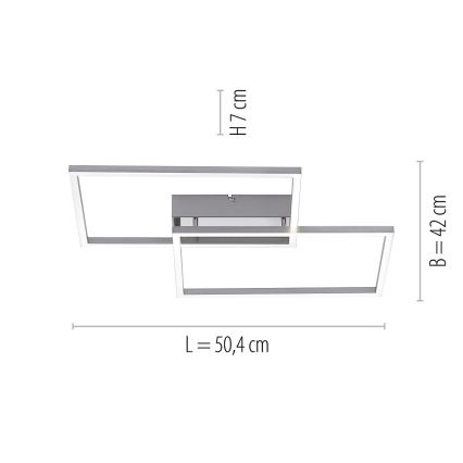 Leuchten Direkt 14018-55 - Lampadario a plafone LED dimmerabile IVEN 2xLED/15W/230V + telecomando