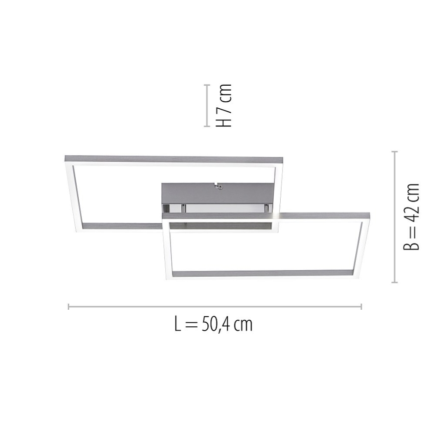 Leuchten Direkt 14018-55 - Lampadario a plafone LED dimmerabile IVEN 2xLED/15W/230V + telecomando