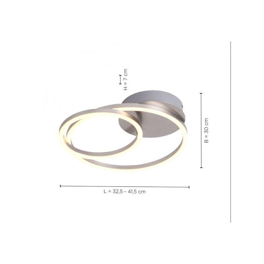 Leuchten Direkt 14021-55 - Lustre monté en surface IVANKA LED/26W/230V