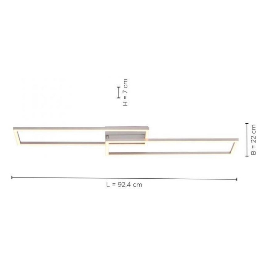 Leuchten Direkt 14023-55 - Lampadario LED da superficie dimmerabile IVEN 2xLED/15,1W/230V