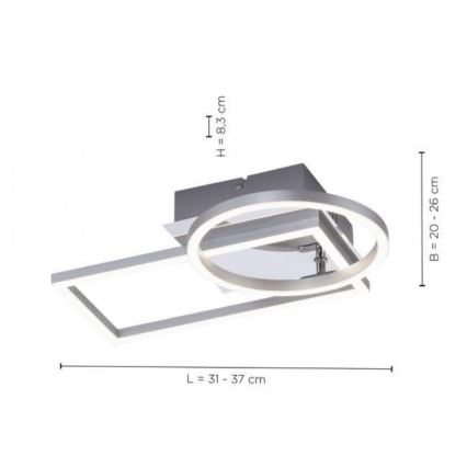 Leuchten Direkt 14031-55 - Plafoniera LED IVEN LED/18W/230V