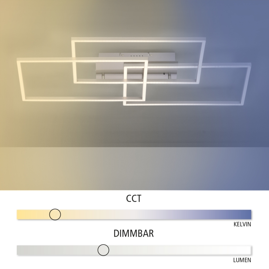 Leuchten Direkt 14150-55 - Plafonnier dimmable LED IVEN 3xLED/13W/230V + télécommande