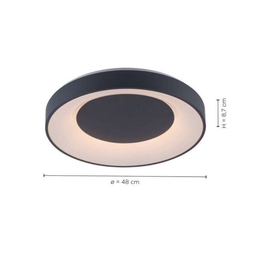 Leuchten Direkt 14346-18 -Plafoniera LED RGB dimmerabile ANIKA LED/26,5W/230V Tuya 2700-5000K + telecomando