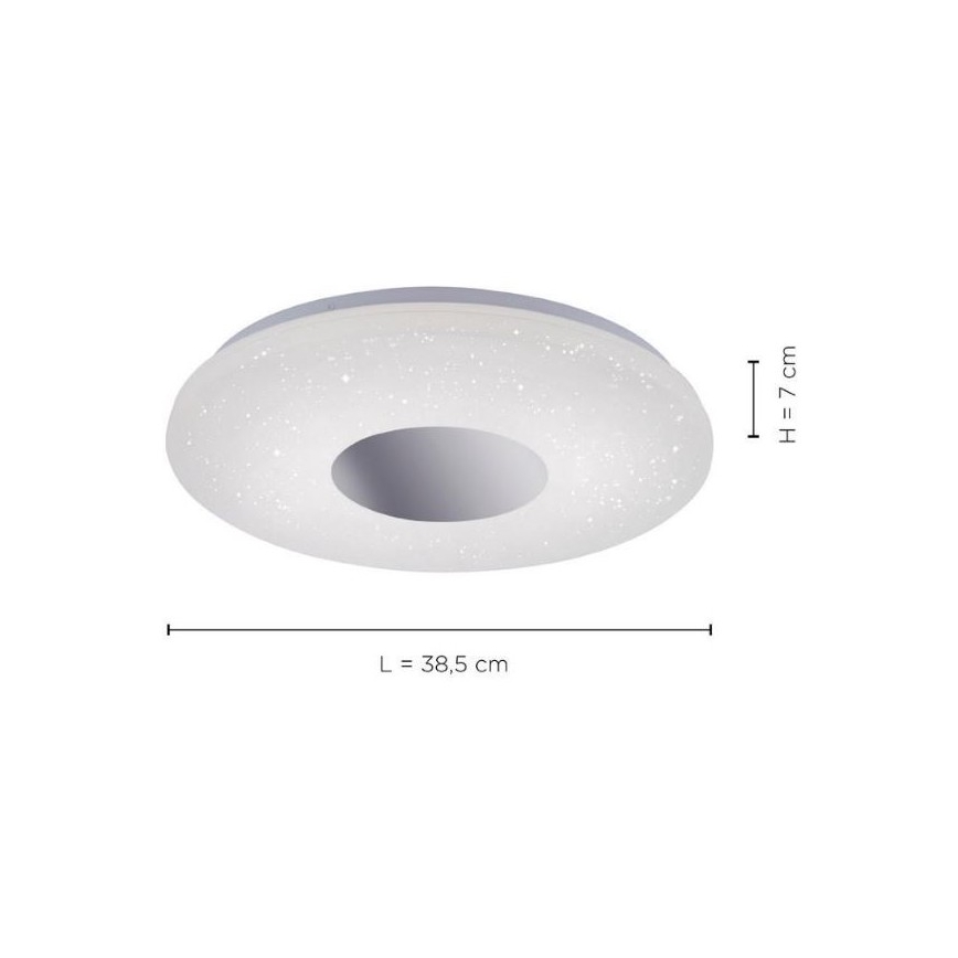 Leuchten Direkt 14422-17 - plafonnier salle de bain à intensité variable avec un détecteur LAVINIA LED/18W/230V IP44
