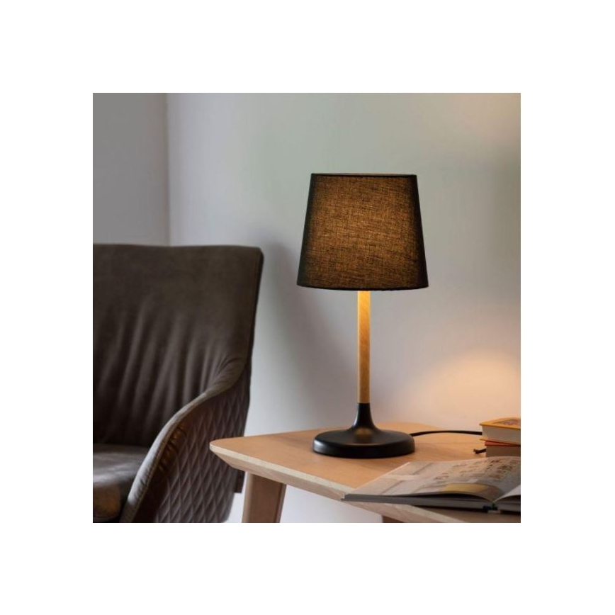 Leuchten Direkt 14423-18 - Lampe de table NIMA 1xE14/40W/230V noire