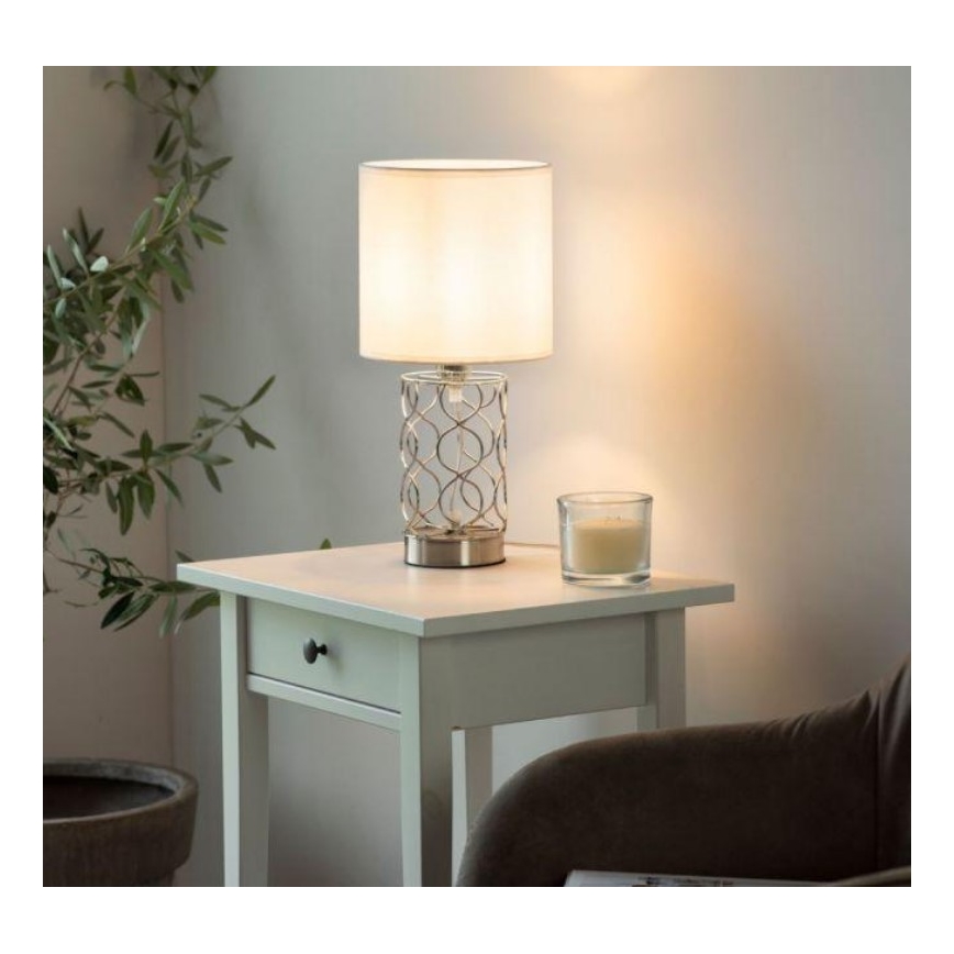 Leuchten Direkt 14615-55 - Lampada da tavolo DEVA 1xE14/40W/230V cromo opaco