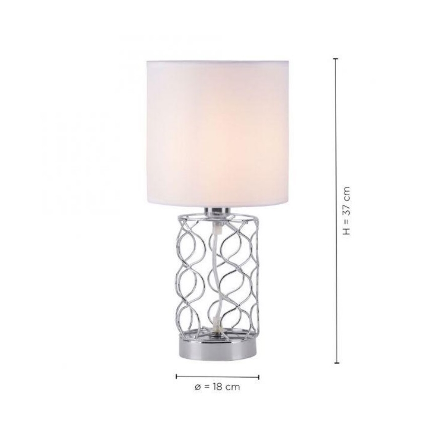 Leuchten Direkt 14615-55 - Lampada da tavolo DEVA 1xE14/40W/230V cromo opaco