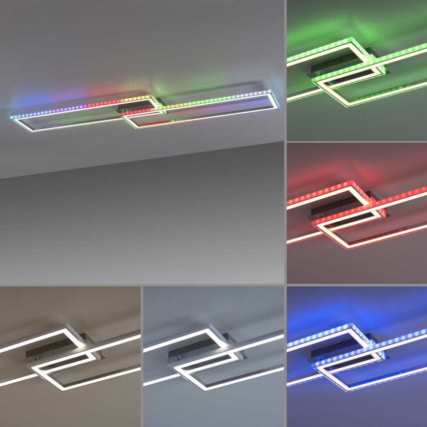 Leuchten Direkt 14635-55 - Plafonnier LED RGB à intensité variable FELIX 34,5W/230V + télcommande