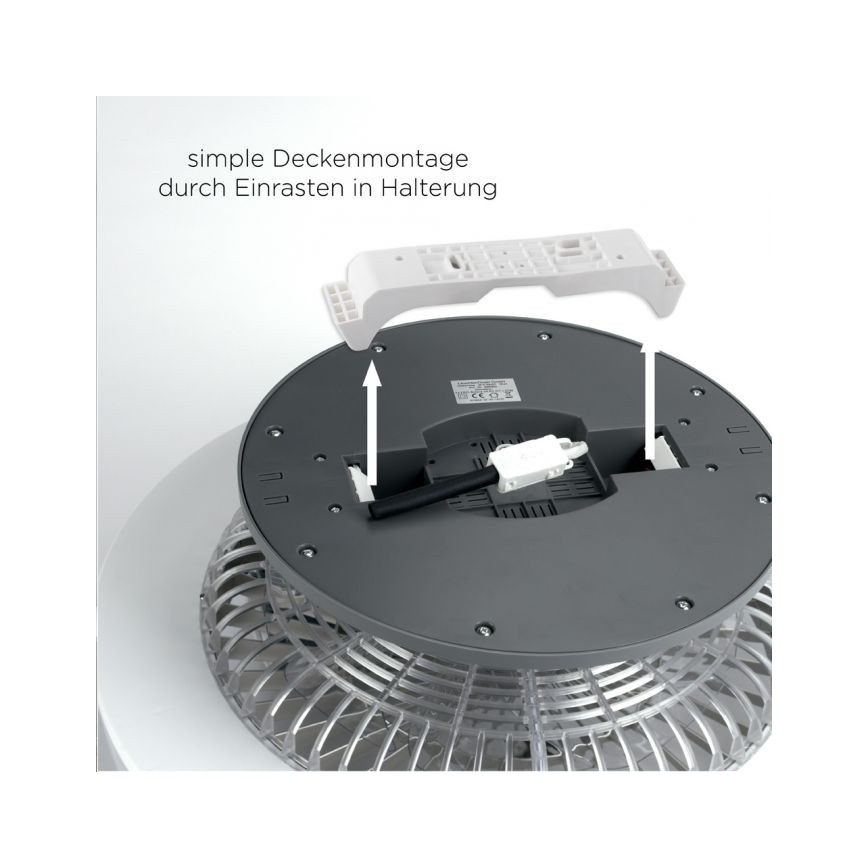 Leuchten Direkt 14645-55 - Luce LED con ventola LEONARD LED/27W/230V
