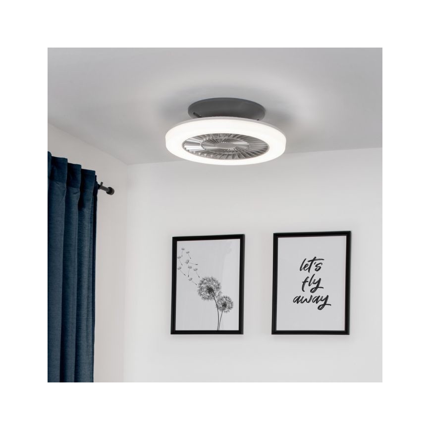 Leuchten Direkt 14645-55 - Luce LED con ventola LEONARD LED/27W/230V