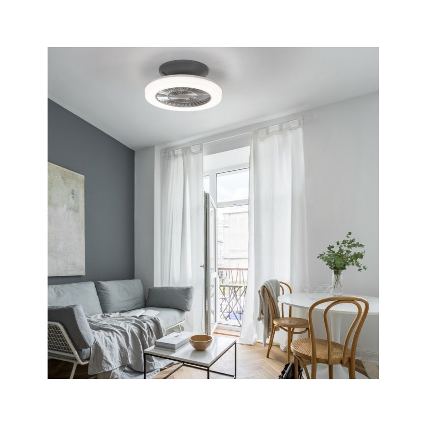 Leuchten Direkt 14645-55 - Luce LED con ventola LEONARD LED/27W/230V