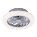 Leuchten Direkt 14645-55 - Luminaire avec ventilateur LEONARD LED/27W/230V