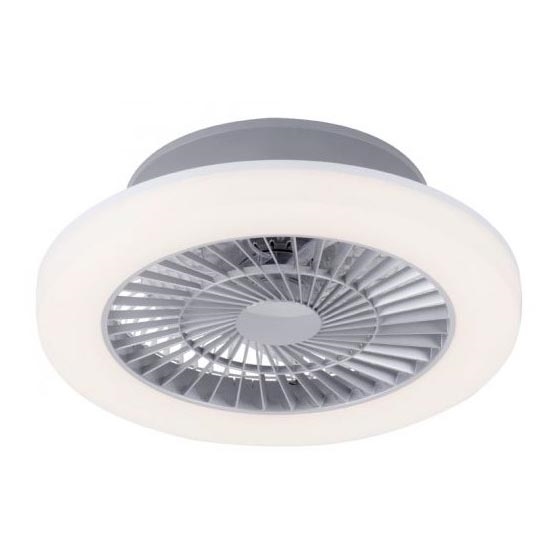 Leuchten Direkt 14645-55 - Luminaire avec ventilateur LEONARD LED/27W/230V