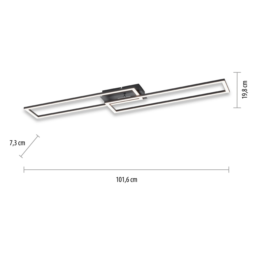 Leuchten Direkt 14691-18 - Plafoniera LED dimmerabile IVEN LED/36W/230V