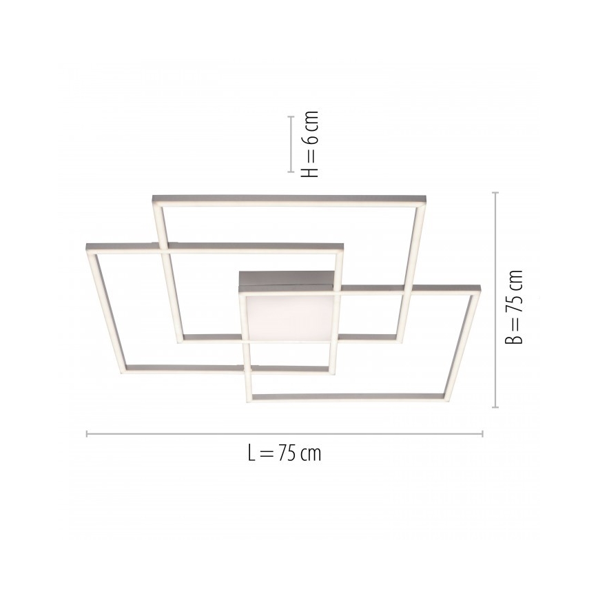 Leuchten Direkt 14713-55- Lustre monté en surface à intensité variable ASMIN LED/45W/230V + Télécommande