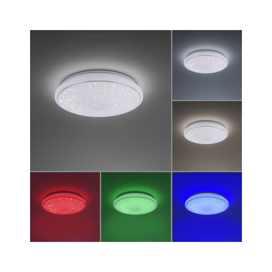Leuchten Direkt 14743-16 - LED RGB Dimmbare Deckenleuchte JUPI LED/28W/230V Tuya 2700-5000K + Fernbedienung